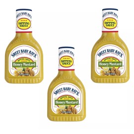 Sweet Baby Ray's Honey Mustard Dipping Sauce - 3 Pack, Size 14 oz Bottles
