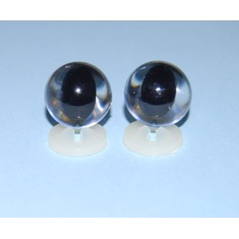 celloexpress CATS Clear 12mm Eyes with Plastic Backs - Safety Eyes for Soft Toy or Teddy Bear Making - Pack of 25 Pairs