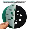 Aiyard 5-Inch 8-Hole Wet Dry Sanding Discs 1500 Grit, Polyester