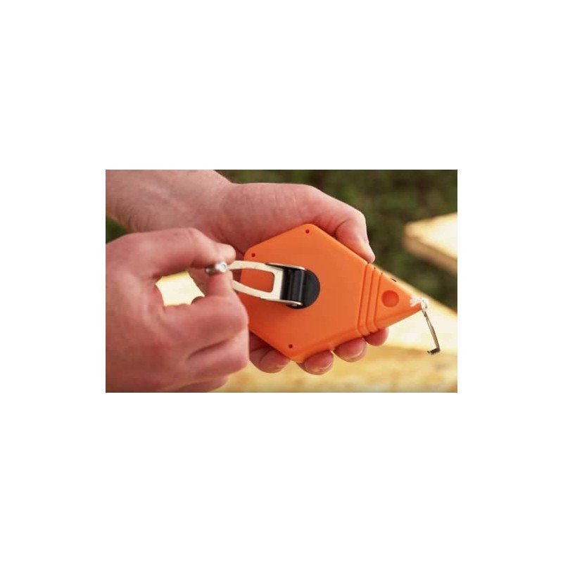 Zimpty 2PCS Keson P100 Octoganal Chalk Line Reel, 1.5mm String,