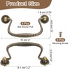 sourcing map 4pcs Bail Pull Handle, 4 Inch Bail Drawer