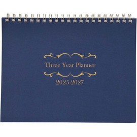 Kerixi 3 Year Calendar Monthly Planner Spiral Bound Approx 11" x 8.5" Start On Jan (Blue)