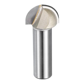 sourcing map 1pcs Router Bit Core Box 1/2 Shank 7/8 Inch Cutting Dia. Round Nose Router Bit 1 Flutes Carbide Cove Box Cutter for Carpentry Woodworking Milling Cutter Tool