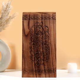 Hashcart Handmade Wooden Urn for Human Ashes - Hummingbirds Wooden Urns Hand-Crafted - Celtic Funeral Cremation Urn for Dogs & Pets Engraved