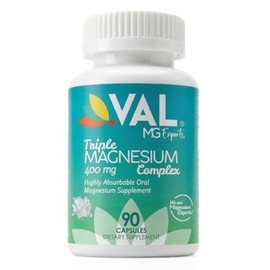 Val Complejo Triple Magnesio 400mg Glicinato Taurato Citrato Relajación Muscular