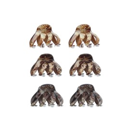 Zac's Alter Ego 6 Pieces 4.2cm Hair Octopus Clamps/Bulldog Claw Clips