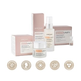 PostQuam Kit Anti Pigmentación - Despigmentante con Niacinamida, Vitamina C: Crema 50 ml SPF20 + Sérum 30 ml + Ampolletas Booster 12 x 3 ml – Tratamie