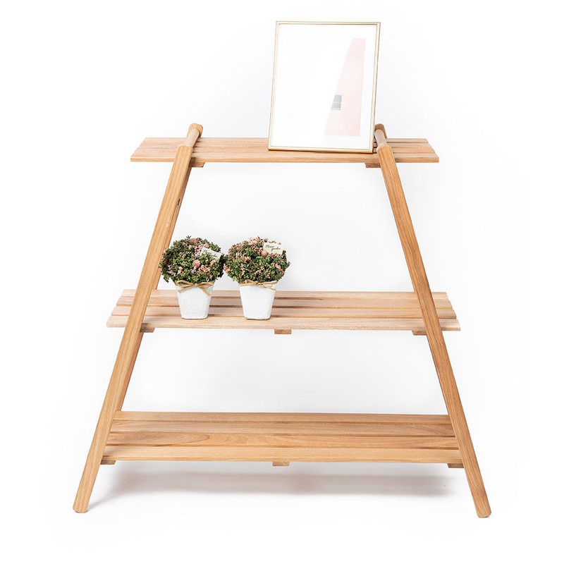 3-tier detachable portable multipurpose wooden shelf / 분리형 휴대용 다용도