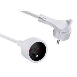 Electraline 101461 Verlängerungskabel, 3 m, weiß