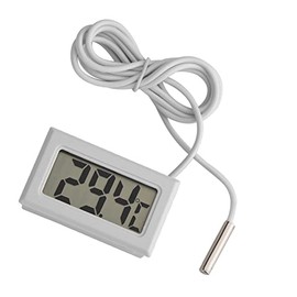 EVGATSAUTO Termómetro Digital, Mini Pantalla LED Medidor de Temperatura Digital Sensor de Sonda Termómetro Digital LCD                                