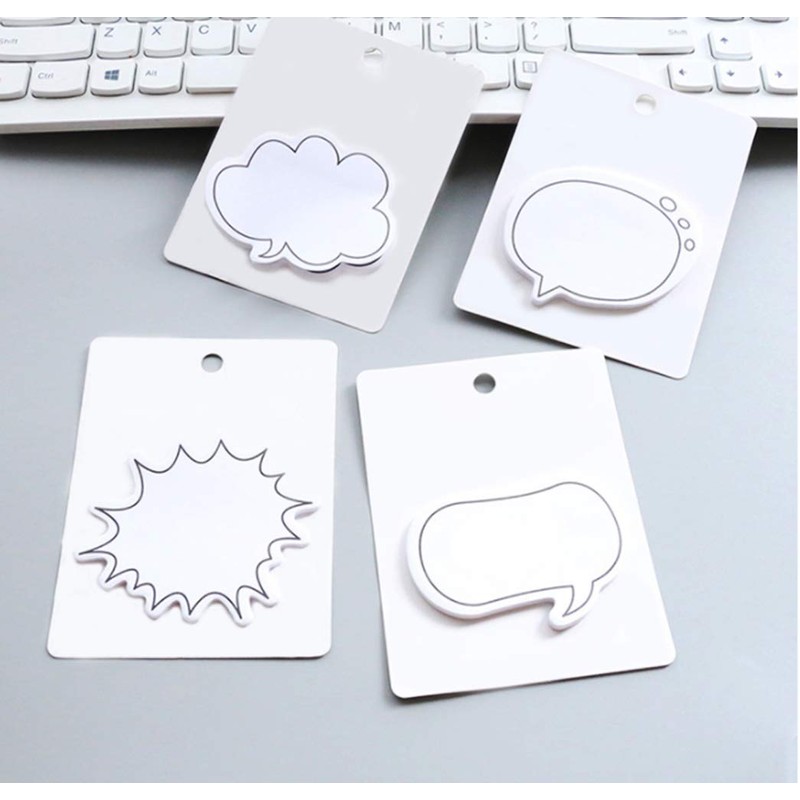 Pcxino 20Pads 600sheets Thought Cloud Sticky Notes,Talking Bubble Shape,Self-Stick Notes