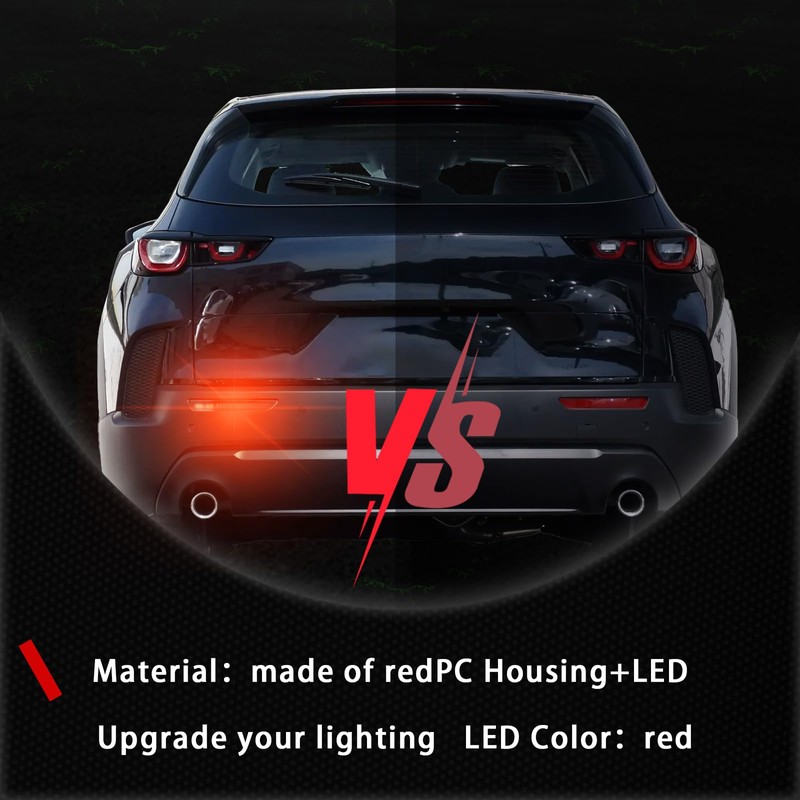 PGTOPONE Red LED Rear Bumper Reflectors Fog Brake Tail Light