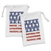 Ambesonne America Fabric Pouch Set of 2, Fourth of July
