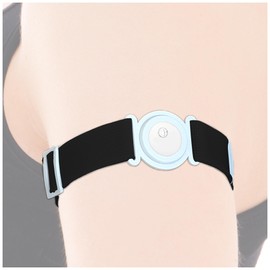 DiaBrothers Freestyle Libre 3 Fixation Strap Holder with Adjustable Bracelet – Holder: White – Bracelet: Black – Size: M (25-35 cm)