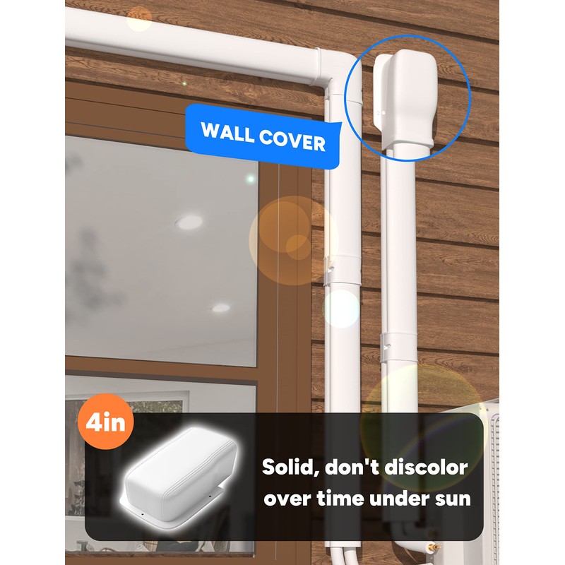 Toutgood 4'' Entry Wall Cover Line Set Cover Kit Accessories