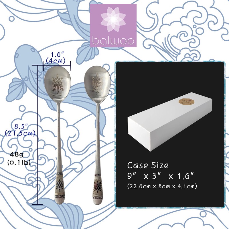 Balwoo [6 P][Made in Korea] Korean Style Soup Spoon 8.5