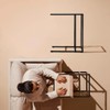 IKEA VITTSJO Laptop Stand, 35X65 cm (Black Brown/Glass)