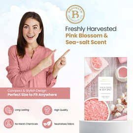 Brooklyn Fragrance Co. Spring Spa Sachet Bags – Pink Blossom & Sea Salt Scented Pouches – Perfect Aroma for Drawers, Closets, Cars and Bathrooms – Long-Lasting Fresh Scent Sachets (6- Pack)
