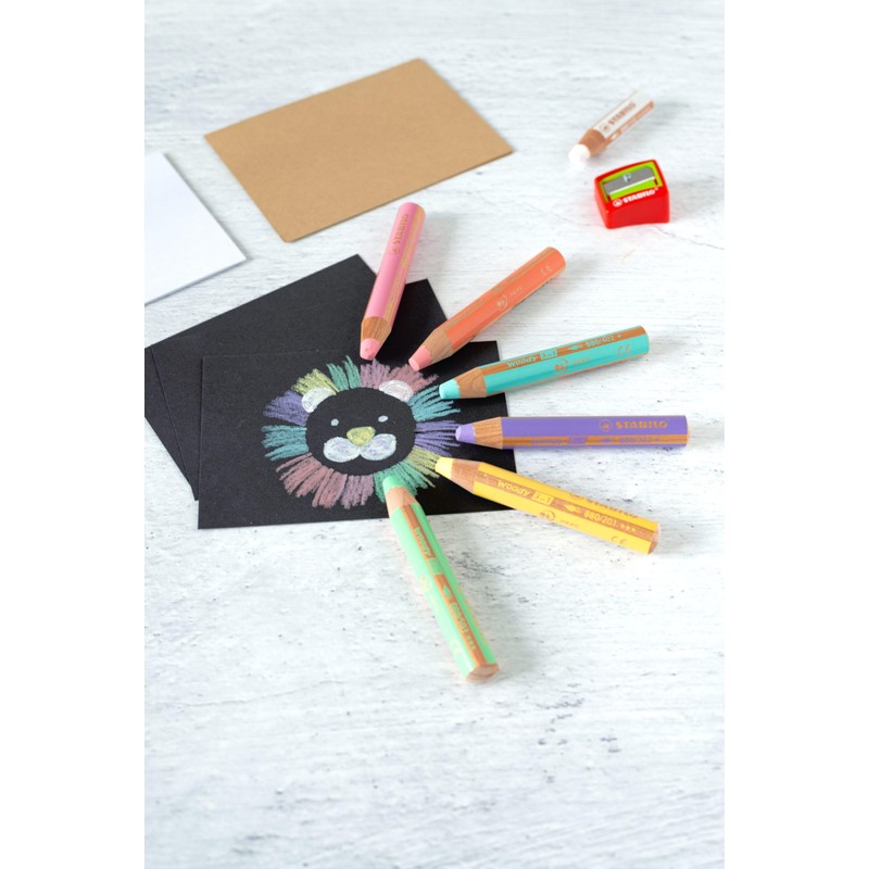 STABILO Multi-Talented Pencil woody 3 in 1 - Pack of