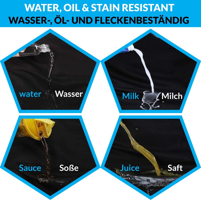 LEFUNDA® Pack of 3 Aprons, Waterproof Apron with 3 Pockets,