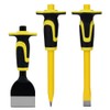 3-Piece Heavy-Duty Chisel Set with Hand Protection, Concrete and Mortar