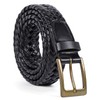 JASGOOD Men's Braided Leather Woven Belt for Men Casual Jeans
