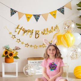 IDOPARAS Birthday Girl Shirts 6th 7th Birthday Outfits T-Shirt for 6 7 Year Old Girls Birthday Gifts