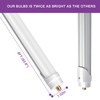ELEKICO 8FT Led Bulbs, Double Row Super Bright 72W 5000K