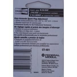 Champion Spark Plug Gap Gauges ‘Silver Dollar’ Taper Gauge & Wire Gauges, Select: Type - Champion Circular Gauge CT481