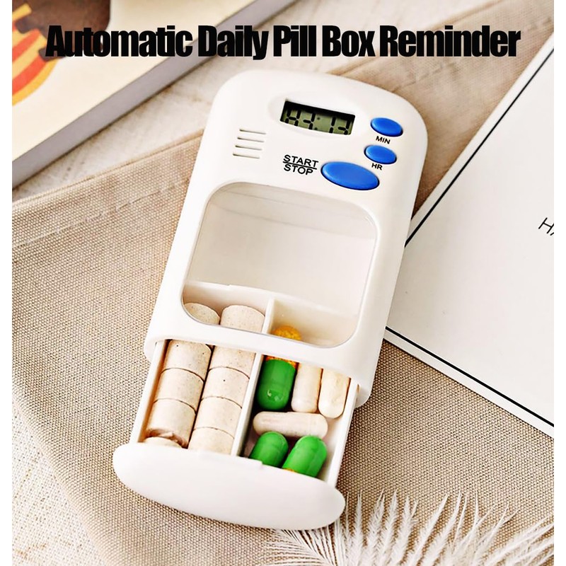 Electronic Timed Pill Dispensers,Digital Pill Organizer,Automatic Daily Pill Box Reminder
