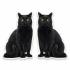 2 x 10cm Black Cat Vinyl Sticker Decal Laptop Tablet