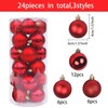 Plastic Christmas Baubles, 24-Piece Christmas Tree Baubles, 4 cm Christmas