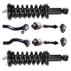 cciyu Complete Suspension Kit Fits 05 06 07 08 09 10 21 12 Xterra, 09 10 11 12 for Suzuki Equator Includes Strut Spring Assembly, Control Arm and Ball Joint Assembly, Tie Rod End