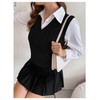 Milumia Women's Cable Knit V Neck Sweater Vest Sleeveless Ribbed