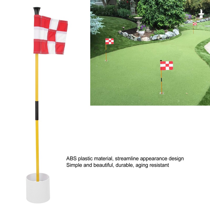 Golf Pin Flag Hole Cup Set for Mini Putting Green