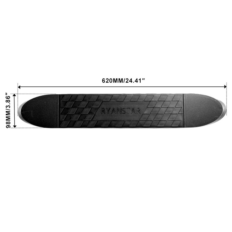 RULLINE Heavy-Duty Non-Slip 4"x24" Oval Step Bar Tread Pad -