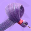 Upgraded Purple Braiding Hair Extension Mix Tinsel, Pre Stretched Braiding