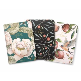 Gracelaced Lined Notebooks, Set of 3, Faith, Hope, Love