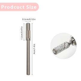 5 Pcs Mandrel Nail Drill Bits, 3.1MM Mini 3/32 Shank, Small Sanding Bands for Electric Drill File Machine, Stainless Steel Manicure Pedicure Tool Kit for Acrylic Nails