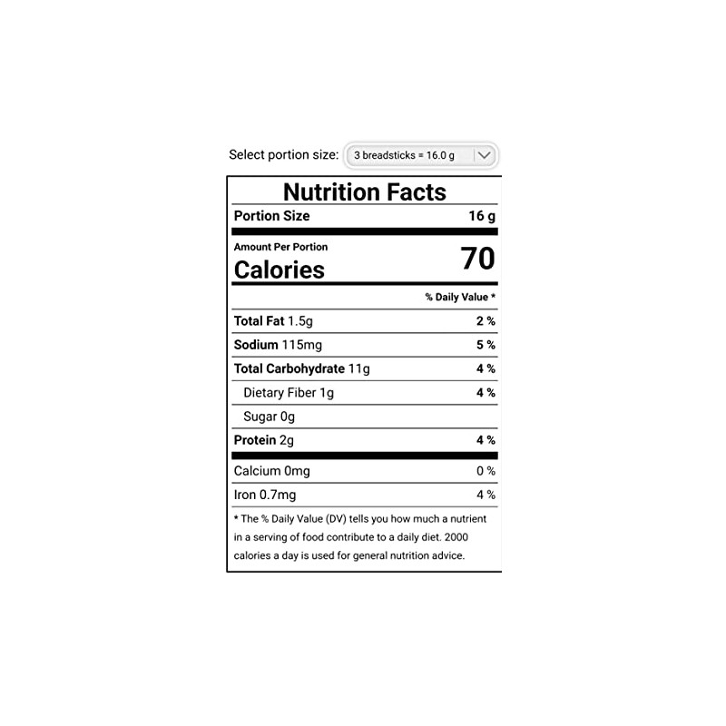 Baked in Brooklyn Sticks 0g Trans Fat No Cholesterol No