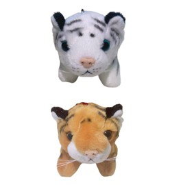 TVRTFQ 2 Pieces Cute Tiger Plush Keychains Animal Kawaii Doll Backpack Pendant Little Tiger Car Keychain Birthday Gift Valentine's Day Gifts