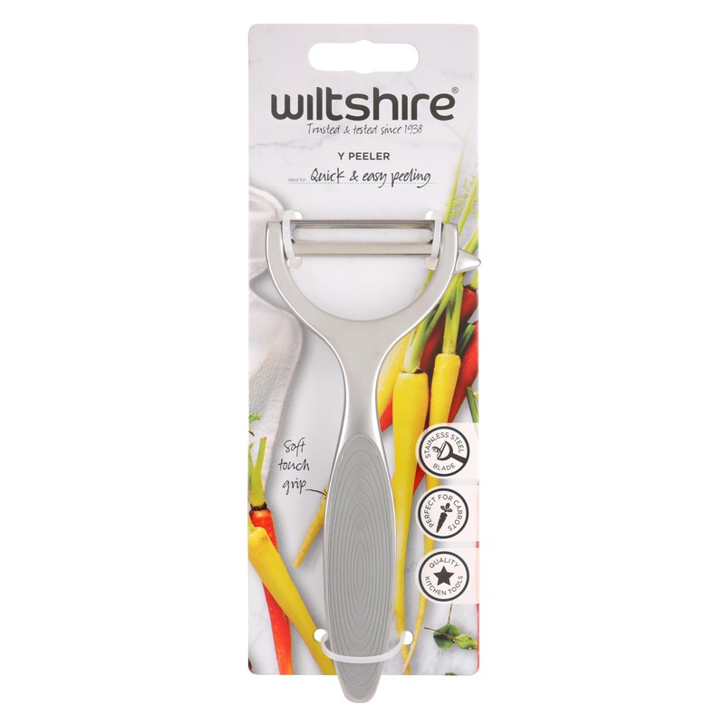 Wiltshire Colour Rush Y-Peeler, Chrome Plated, Anti-Slip Comfortable Soft Grip