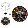 30x30cm Round Wall Clock that is Backed by a Manufacturer's