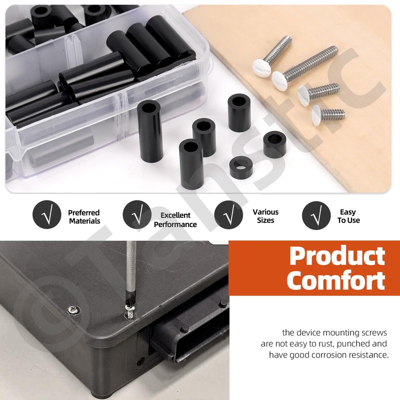 Tanstic Wall Plate Screws White Outlet Screws for DIY Home