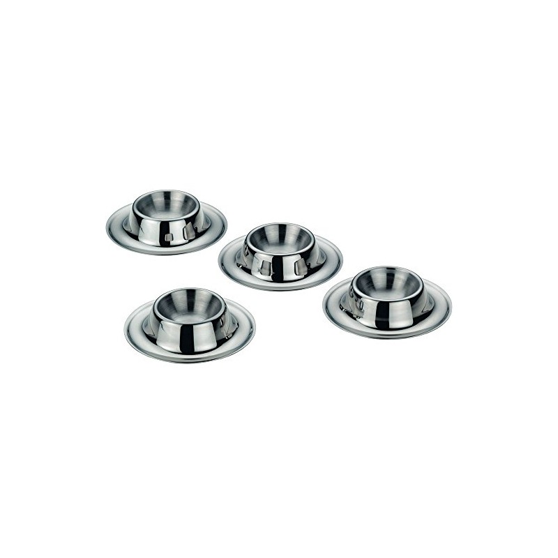 Kela Set-Egg Cups Vision 4 Pieces of Stainless Steel, Silver,