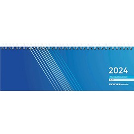 Table Landscape Calendar Blue 2024 32 x 10.5