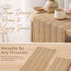 Merzio Boho Table Runner Macrame Cream Beige Woven Cotton, Linen