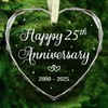 BSQUIELE Happy 25th Anniversary Ornament 2025-25th Wedding - 25th Anniversary