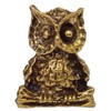 Purpledip Rare Miniature Brass Figurine Owl: Collectible Showpiece Statue With