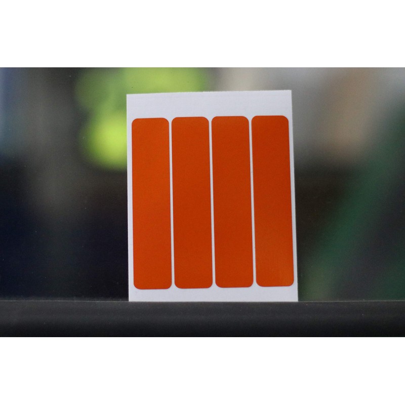 Safe-Tee ORANGE Reflective MOTORCYCLE HELMET Stickers - Complies with French